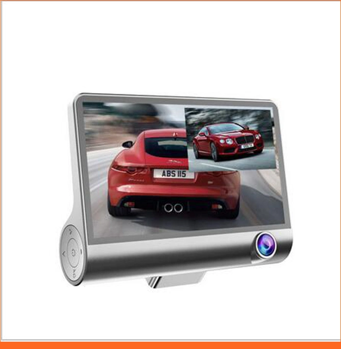 High Quality Jieli 4 Inch LCD Screen Full HD 1080P Car Dash Cam with 3 Camera Sync Recording Three Lens Car DVR