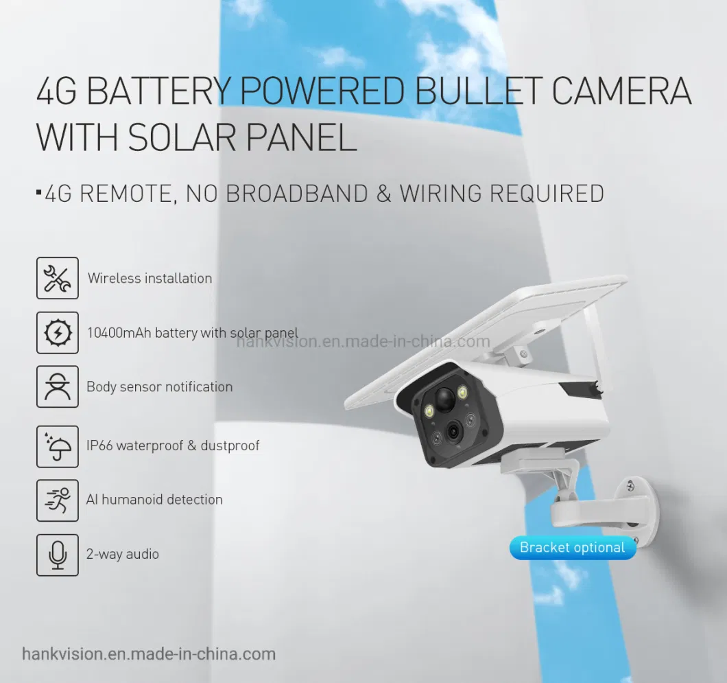 Battery Camera Digital Camera Outdoor Solar 10700mAh 3MP Waterproof WiFi IP Camera Tuya