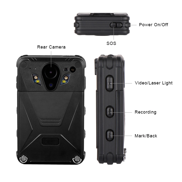 WiFi 4G Online Body Worn Camera and Touch Screen Waterproof IP67 Inrico I9