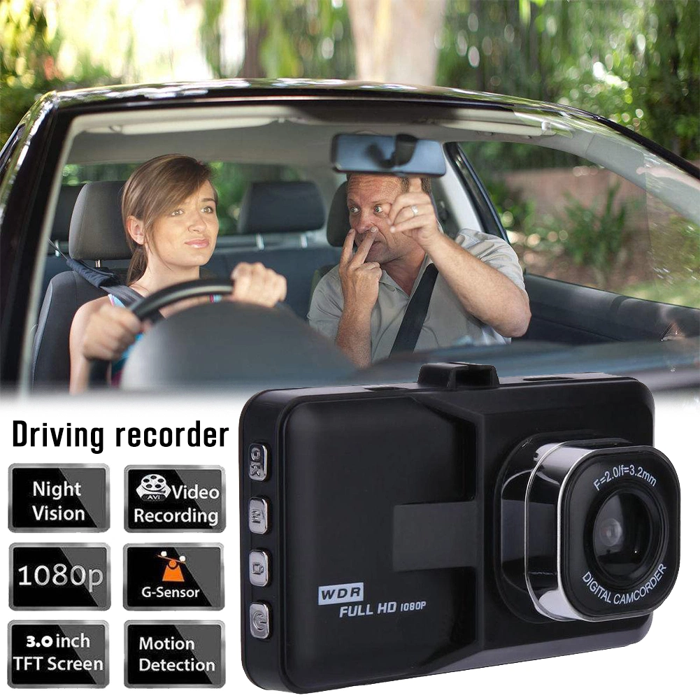 3 Inch Full HD 1080P Car Driving Recorder Vehicle Camera DVR EDR Dashcam with Motion Detection Night Vision G Sensor