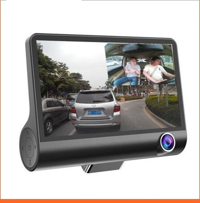 High Quality Jieli 4 Inch LCD Screen Full HD 1080P Car Dash Cam with 3 Camera Sync Recording Three Lens Car DVR