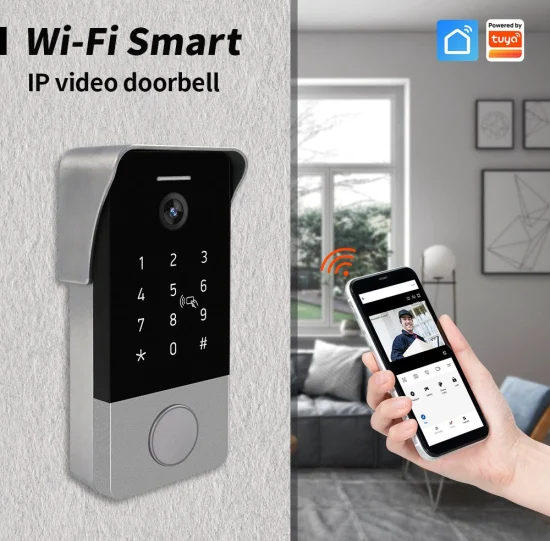 TCP/IP WiFi Home Security Metal Video Doorbell IP Doorbell Support Smartphone Remote Unlock Control