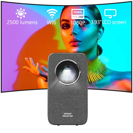 Portable Mini HD 720p LED Support Wireless Mirror Screen Home Theater LED LCD Projector Android 9.0 Proyector 120 Inch Projection Screen Video Cinema Projector