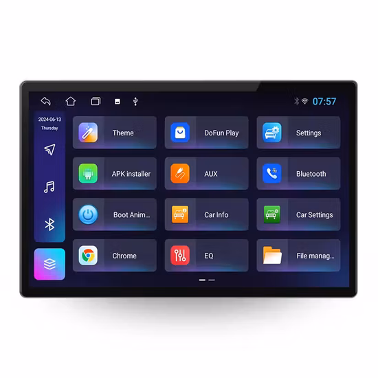 9.66&quot; Touch Screen Car Dual Lens DVR Wireless Carplay Android Auto Screen Dash Cam GPS Navigator with 32GB TF Card