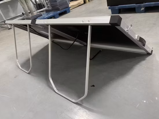 Solar Fan CE Factory Supplier Manufacturer Outdoor AC/DC Adapter Portable Rechargeable Power Stand Table Panel 16 Inch Fan with USB Multi